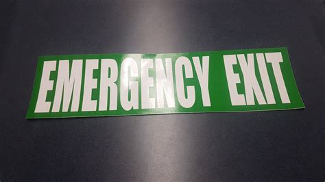 Emergency Exit Sticker – Truflow Spray Booths (Australia) Pty Ltd