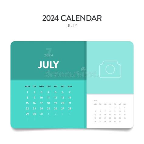 Creative Minimal Business Monthly 2024 Calendar Template Vector. Desk, Wall Calendar for Print ...
