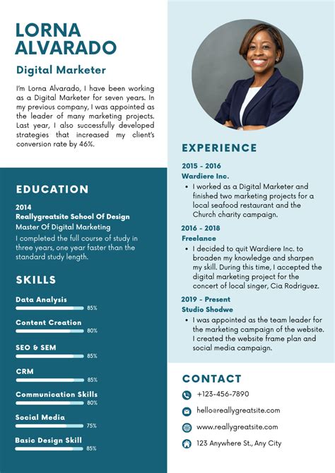 Marketing Cv Template at sasearnblog Blog