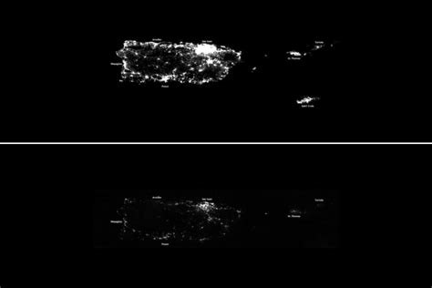 Satellite Photos Show Puerto Rico Left in the Dark After Hurricane Maria