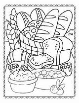 Thanksgiving Feast Coloring Pages By Qetsy  TPT sketch template