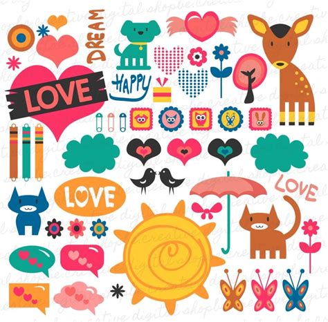 13+ Seriously scrapbook designs printable stickers love - Illustrate Better! - instant downloa ...