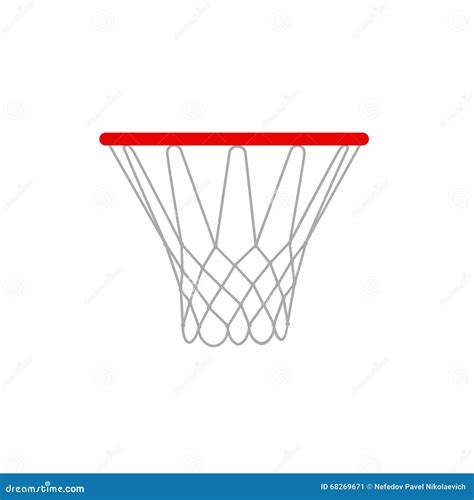 A Illustration of a Basketball Rims. Basketball Hoop Isolated. Stock Illustration - Illustration ...