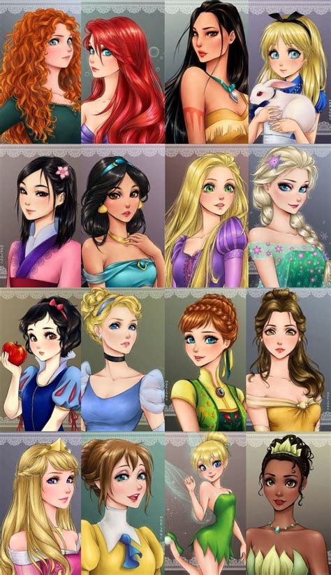 Princesse Disney version manga - #Disney #manga #Princesse #version | Disney princess drawings ...