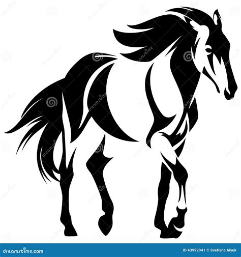 Wild Horse Stock Vector - Image: 43992941