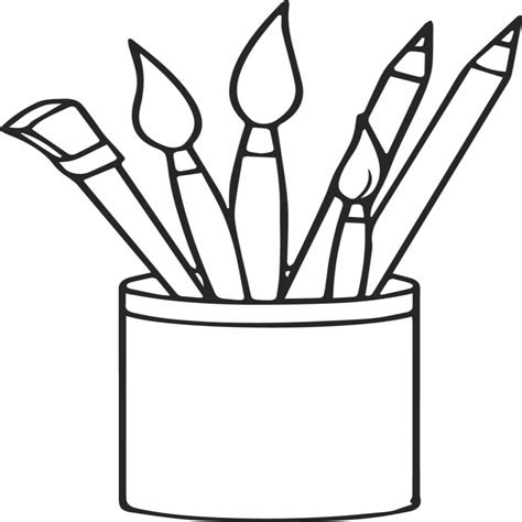 Art Supplies Coloring Pages at GetColorings.com | Free printable ...