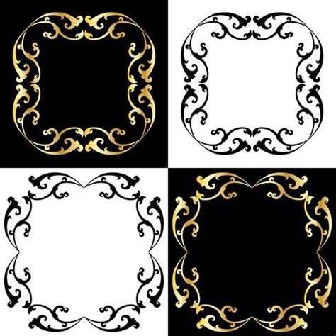 gold and black scroll frames 342799 Vector Art at Vecteezy