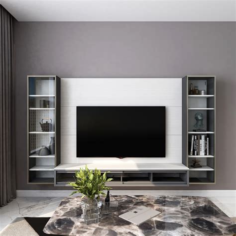 CALIS – Mix & Match TV Wall Cabinet & 2-section Wall Mounted Display ...