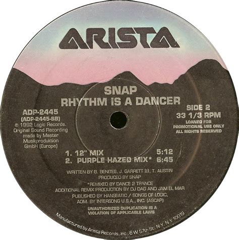 Snap! - Rhythm Is A Dancer (1992, Vinyl) | Discogs