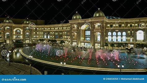 Place Vendome Mall In Lusail City, Qatar Interior View At Night Stock ...