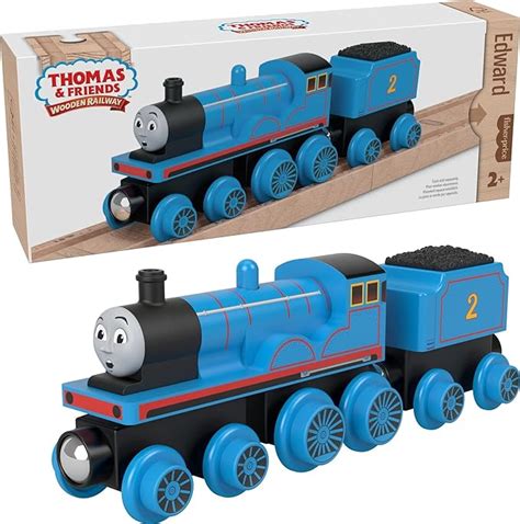 Thomas & Friends Wooden Railway Toy Train Edward Push-Along Wood Engine ...