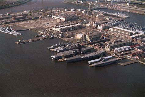 An aerial view of the Philadelphia Naval Shipyard looking west/northwest on 30 October 1995. The ...