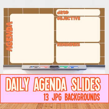 Fall Daily Agenda Slides by Paper Chain Company | TPT