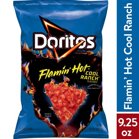 Doritos Tortilla Chips Flamin' Hot Cool Ranch Flavored, 9.25 oz ...