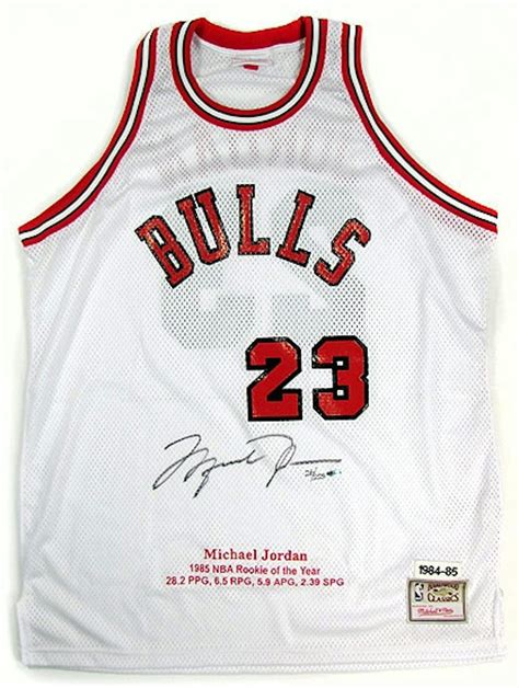 Michael Jordan Autographed Chicago Bulls White Rookie Jersey #/223 (UDA ...