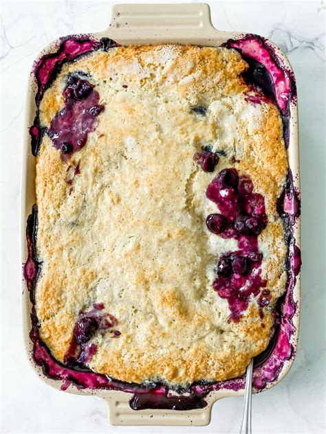 Lighter Frozen Blueberry Cobbler - use frozen blueberries! | Frozen ...