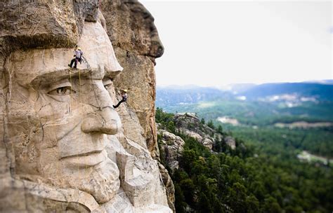 Climbing On Mount Rushmore Photo | One Big Photo