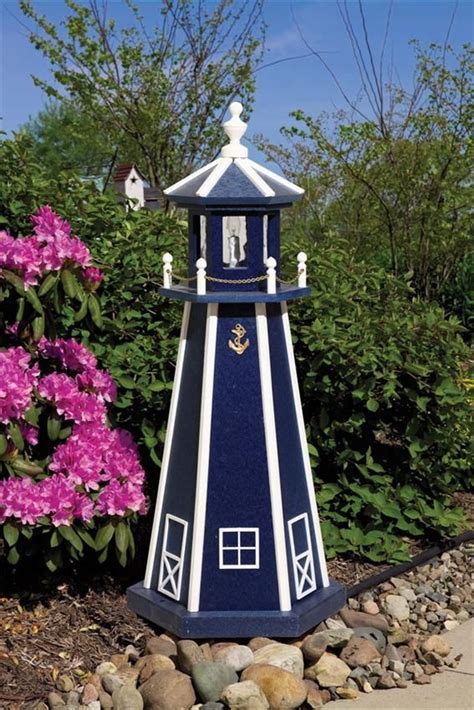 Amish-Made Standard Poly Yard Lighthouse | Garden lighthouse, House lighting outdoor, Yard ...