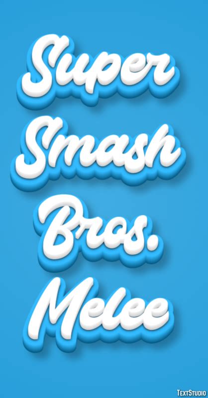 Super Smash Bros. Melee Text Effect and Logo Design Videogame