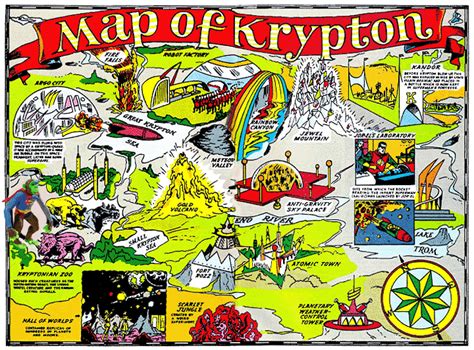 Planet Krypton Map map_of_krypton.gif 720×533 pixels | Comics, First superman, Map