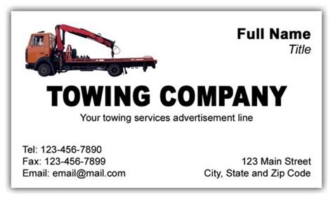 Towing & Road Service Business Card