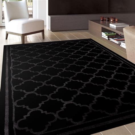 Beautiful Black Rug For Living Room | Rugs in living room, Black area rugs, Modern contemporary ...