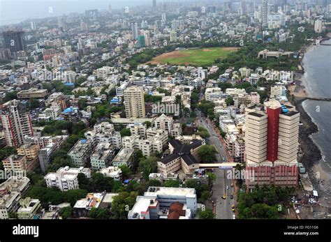 aerial view of hinduja hospital and mahim and shivaji park ; Bombay ...