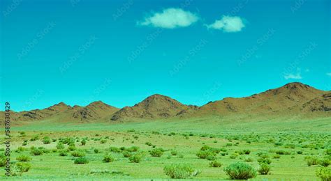 Typical Mongolian landscape Stock Photo | Adobe Stock