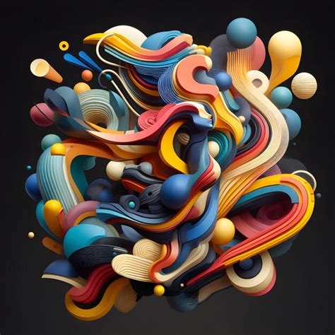 Premium Photo | Vibrant Abstract Colorful Sculptures Captivating Art