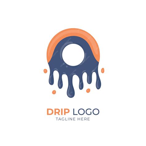 Premium Vector | Hand drawn flat design drip logo template