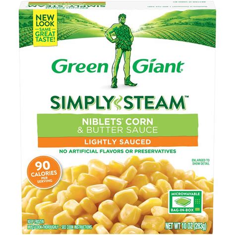 Green Giant Simply Steam Niblets Corn & Butter Sauce, Lightly Sauced ...