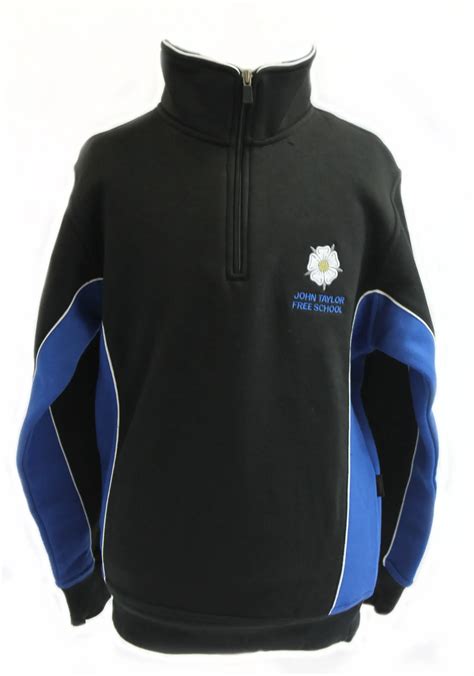 John Taylor Free School Quarter Zip Top - House Colours | Schoolwear UK