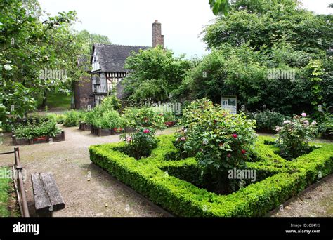 The garden at Ford Green Hall museum Smallthorne Stoke-on-Trent The ...