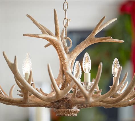 Faux Antler Chandelier | Pottery Barn