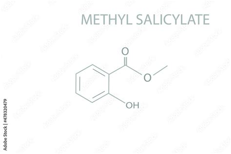 Methyl salicylate molecular skeletal chemical formula. Stock Vector | Adobe Stock