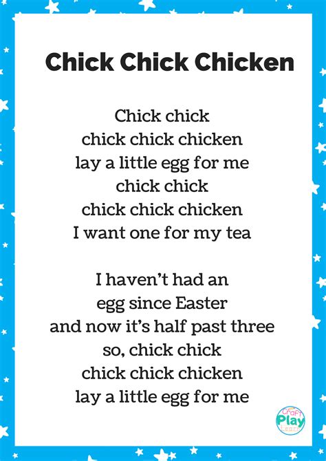 Chick Chick Chicken Song And Chicken Craft Ideas - Craft Play Learn