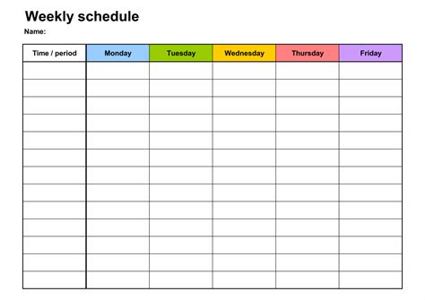 +Printable+Weekly+Schedule+Planner | Weekly schedule planner, Weekly planner print, Hourly planner