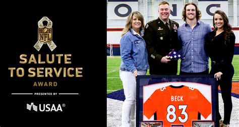 NFL and USAA announce Denver Broncos TE Andrew Beck as recipient of ...