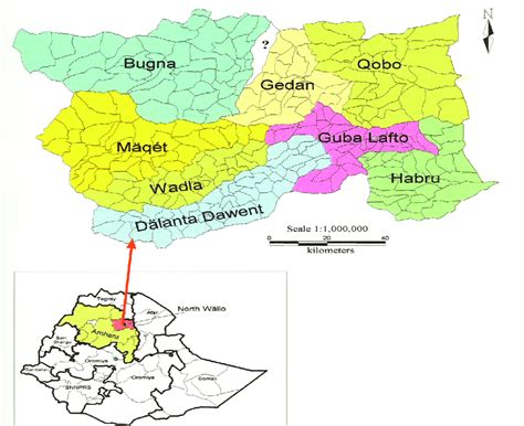 Map of North Wollo Zone where Tikur sheep are dominantly found. | Download Scientific Diagram