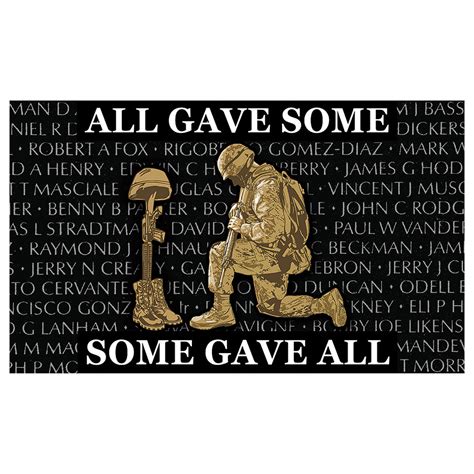 "All Gave Some, Some Gave All" Military Tribute Flag - 3' x 5' | BUDK ...