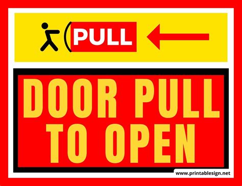 Door Pull Sign | FREE Download