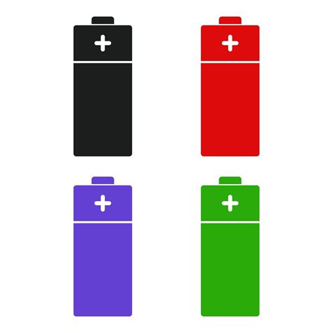 Battery Set On White Background 2080710 Vector Art at Vecteezy