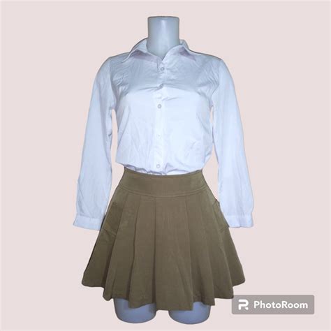 Brown School Uniform Set Coords, Women's Fashion, Dresses & Sets, Sets ...