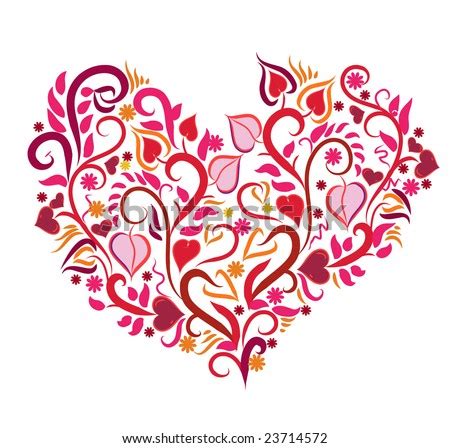 Whimsical Vector Heart - 23714572 : Shutterstock