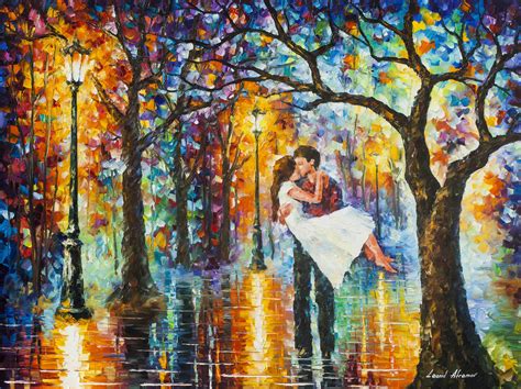 SPRING EMOTIONS — PALETTE KNIFE Oil Painting On Canvas By Leonid Afremov - Size 40"x30" (100cm x ...