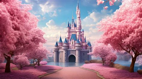 Pink princess castle background 27957225 Stock Photo at Vecteezy