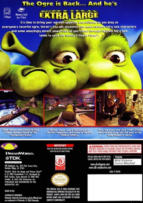 Shrek Extra Large for GameCube - Sales, Wiki, Release Dates, Review ...