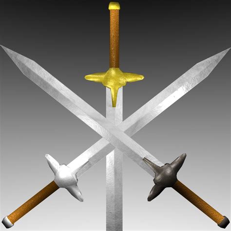 Low-poly sword Free 3D Model - .obj .mb .fbx - Free3D