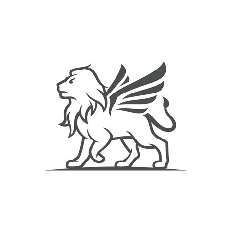 Lion with wings logo template vector 9159571 Vector Art at Vecteezy