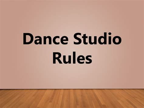 Dance Studio Rules Poster | Teaching Resources